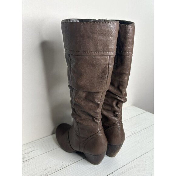 Bare Traps Trudy Brown Faux Leather Zipper Riding Boots Size 7M - Picture 7 of 15